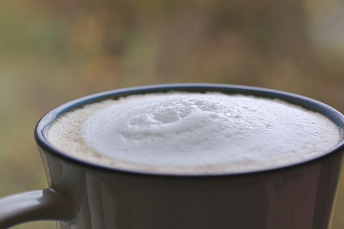 My foam capped latte