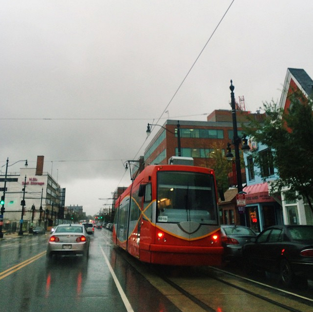 Streetcar testing, 15 October 2014. Photo by María Helena Carey