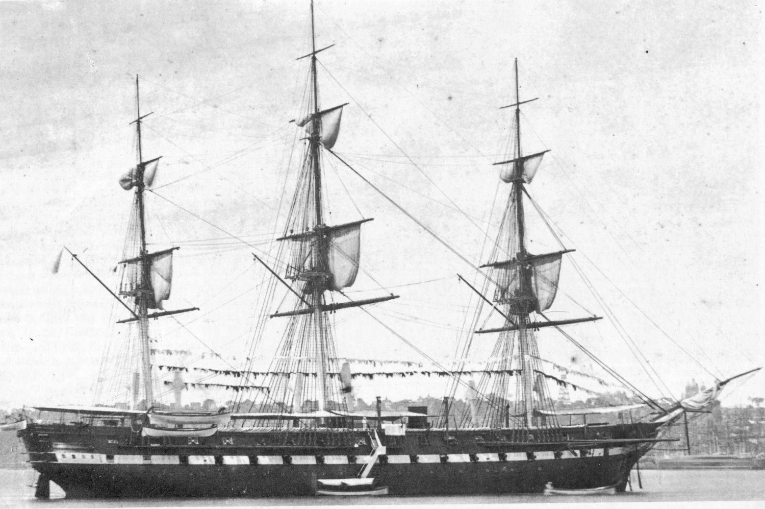 The USS Minnesota in 1871 (Naval Archives)
