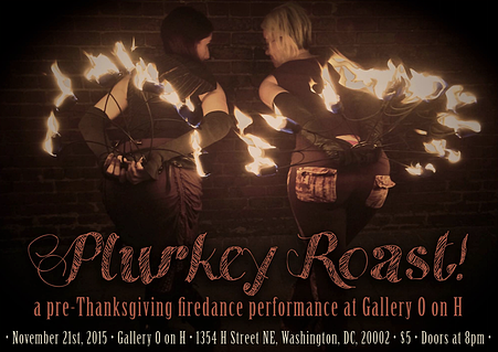 Witness a "Plurkey Roast" at Gallery OonH this Saturday. Inside the gallery, Brookland artist Quest Skinner opens a Burning Man inspired series of work. Image courtesy Gallery OonH.