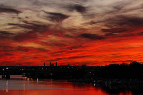 September 11 sunset over the Anacostia River