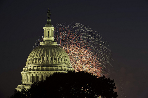Fireworks over the Capitol July 4, 2013