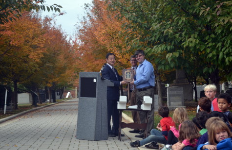 The Hill is Home's own Tim Krepp was given an award for Docent of the Year at the Cemetery. (RSP)
