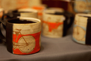Stacey Snyder's tumblers. Image by Terricka Johnson. Courtesy Pottery on the Hill.