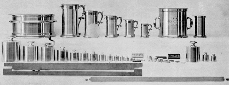 A set of reference weights and measures of the type that Hitz assisted with (Google Books)